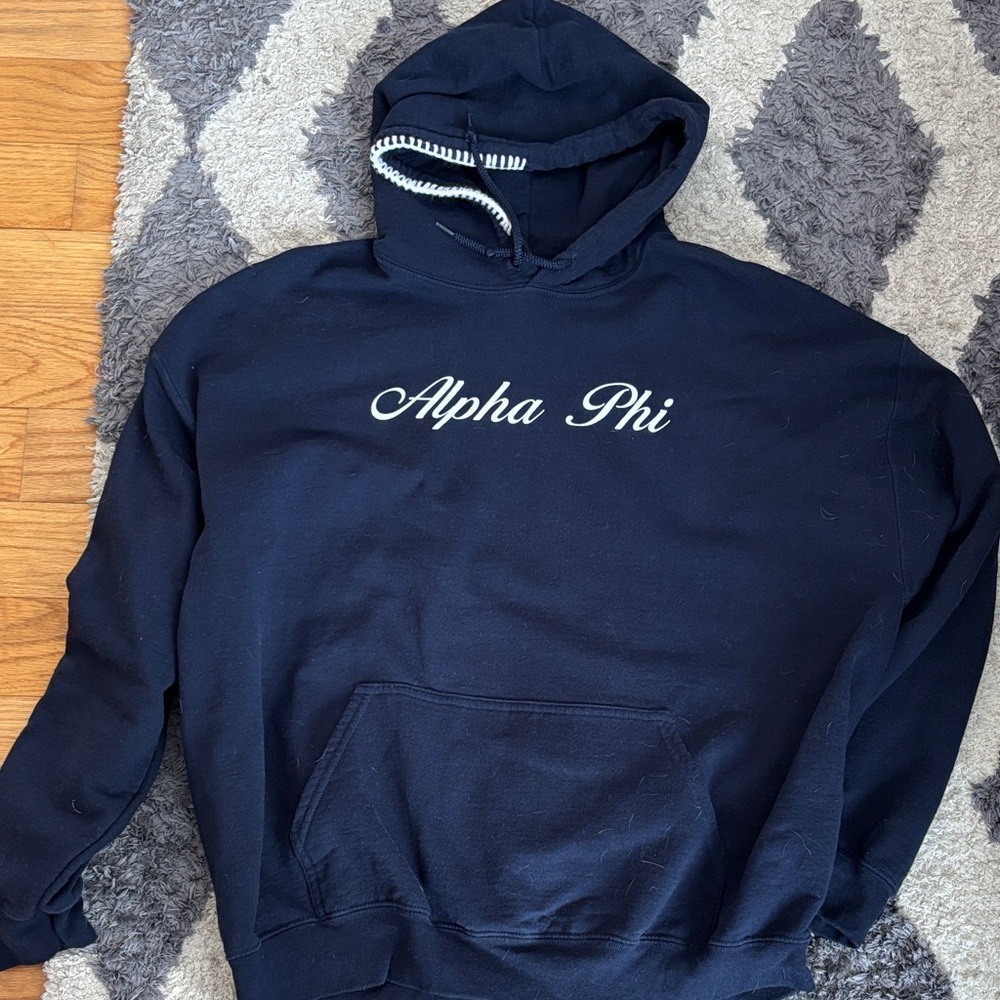 Alpha Phi Navy Hoodie